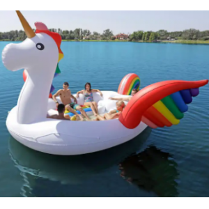 6 person inflatable Rainbow Unicorn Pool Float Gigantic inflatable Party Bird Island