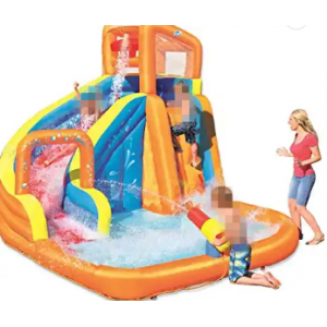 BW 53301 Setup Quick Easy Large Play Area Outdoor Inflatable Water Slide With Pool