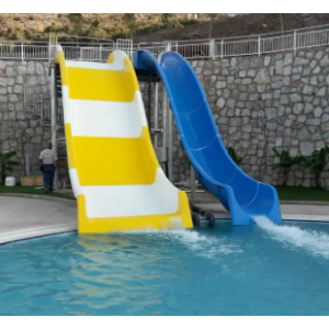 Water play equipment toboggan de fibra vidrio aqua park wide body pool slides 
