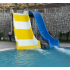Water play equipment toboggan de fibra vidrio aqua park wide body pool slides 