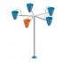 Aqua park attractions kids outdoor playground structures multi pouring water buckets 
