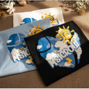 100% Cotton Plain Oversized Tshirt Heavy Weight Custom Foam 3d Logo Men Puff Print Tee T Shirt