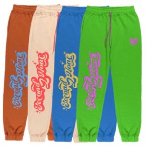 High quality Oversized Streetwear Sweatpants Fleece Sweat Puff Paint Custom Stacked Joggers