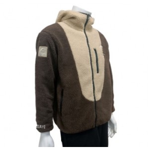 Wholesale winter outdoor wear custom warm zip up men fleece jacket
