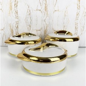 Free Sample Luxury 3 Pcs/Set Home Use Insulated Stainless Steel Hot Pot Food Warmers Casserole Container