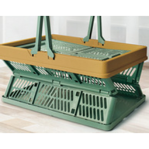 Plastic folding basket
