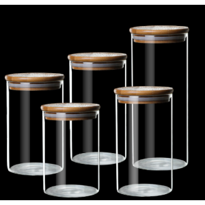 Glass sugar jar
