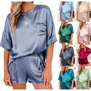 Chemical fiber short sleeve suit