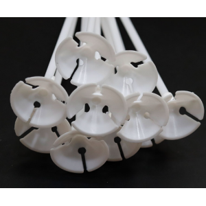 A plastic balloon stick
