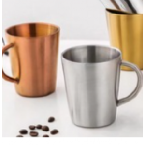 Stainless steel drinking glass