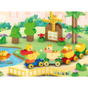 Plastic building block toys