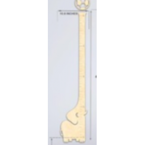 Height hanging ruler
