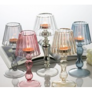 Glass candle holders